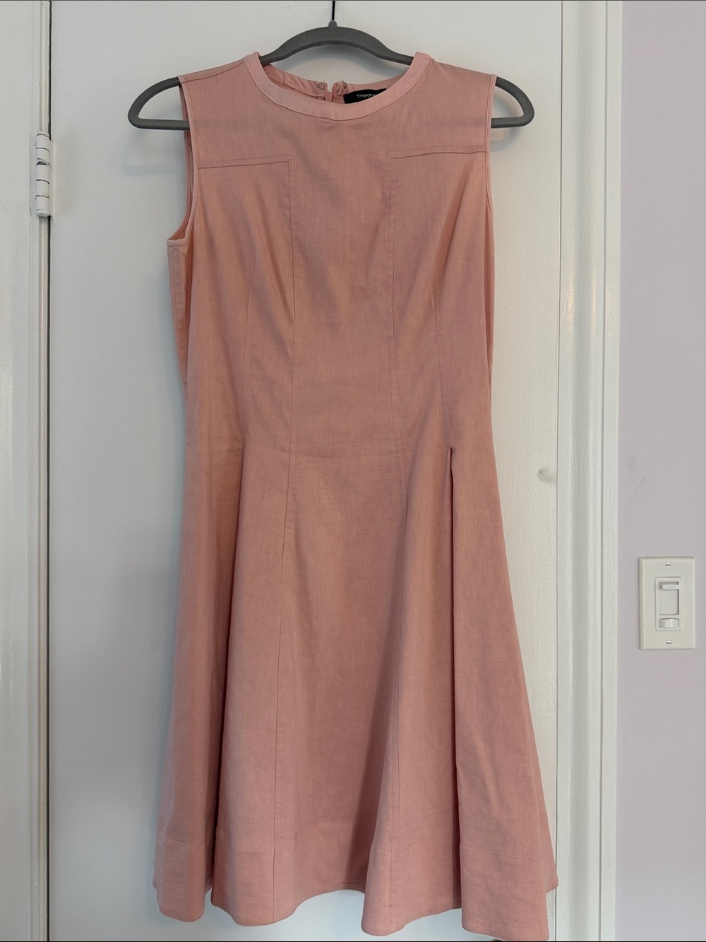 Theory Blush Pink Sleeveless A-Line Dress